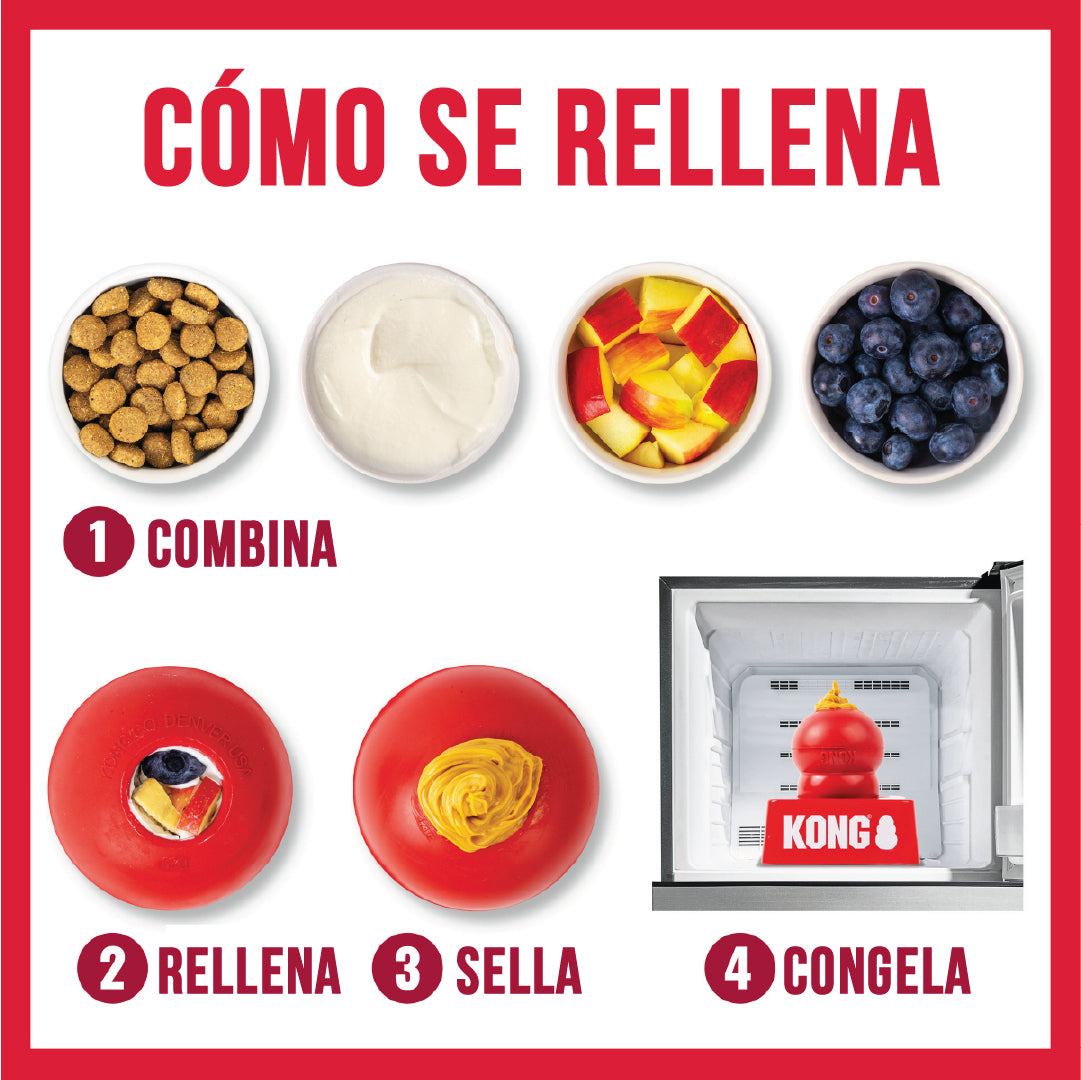 KONG Classic Large (L) para Perros – Juguete Interactivo Rellenable