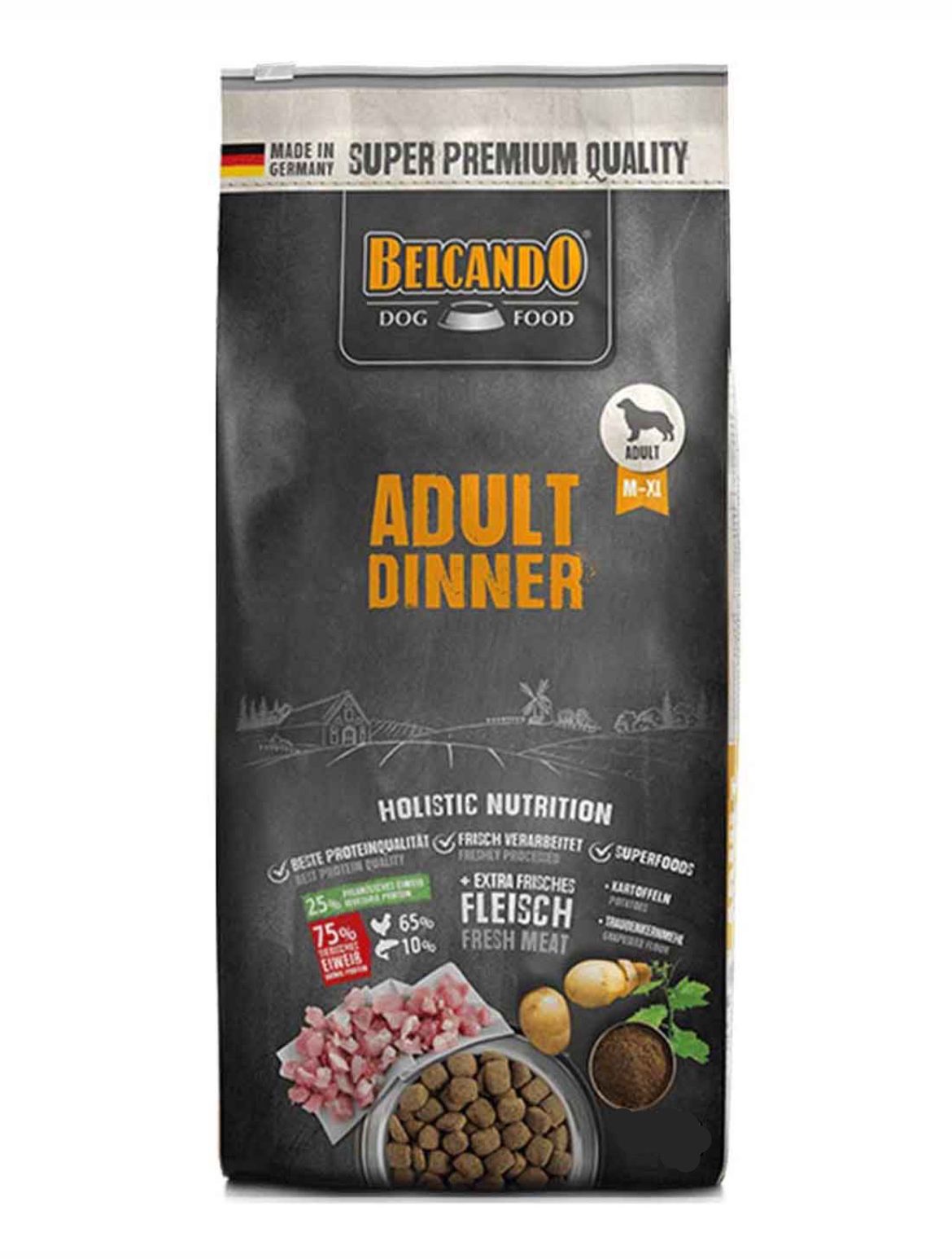 Belcando Adult Dinner 22.5 kg alimento perro saco vista frontal
