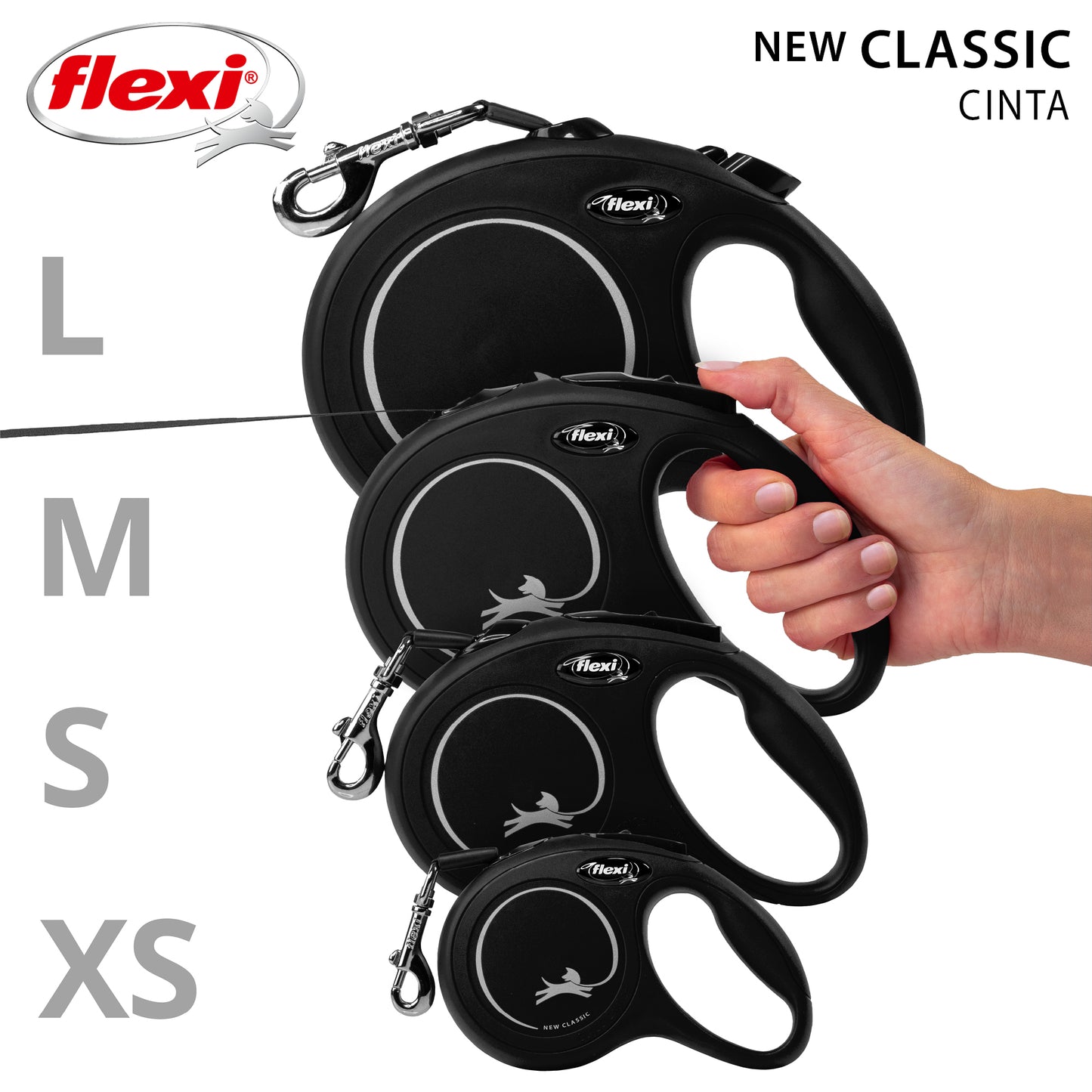 Flexi New Classic Correa L Perros Hasta 50 Kgs. Cinta 5 Mts.
