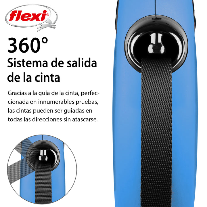 Flexi New Classic Correa L Perros Hasta 50 Kgs. Cinta 5 Mts., color azul