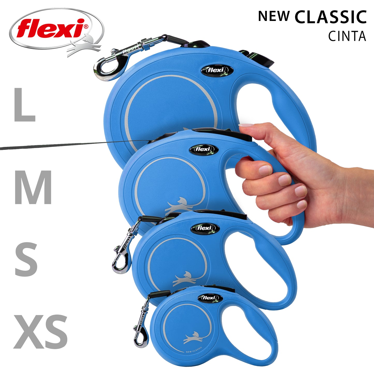 Flexi New Classic Correa L Perros Hasta 50 Kgs. Cinta 5 Mts.