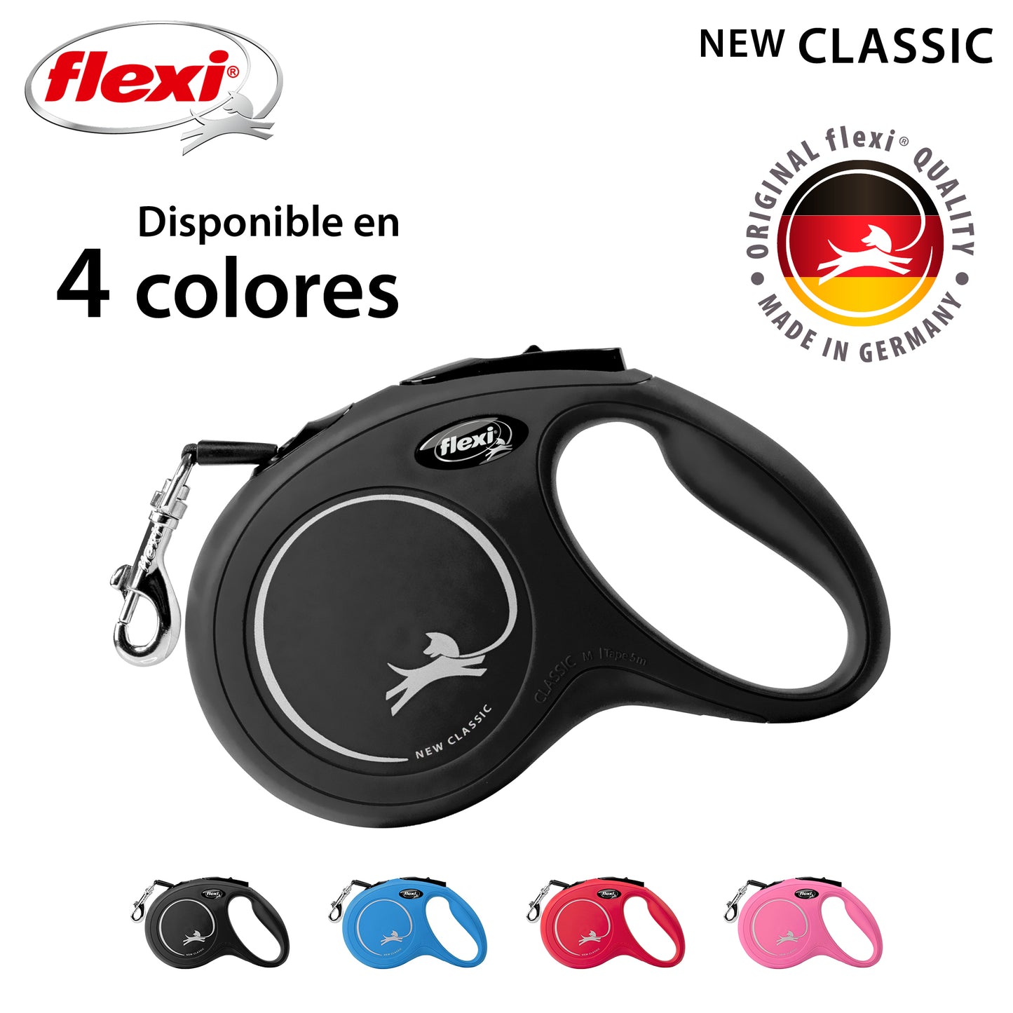 Flexi New Classic Correa M Perros Hasta 25 Kgs. Cinta 5 Mts.