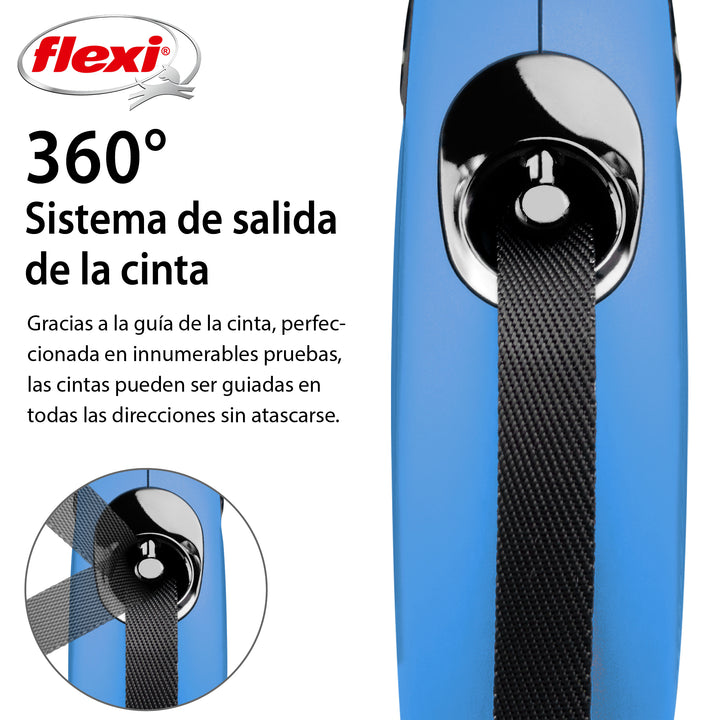 Flexi New Classic Correa M Perros Hasta 25 Kgs. Cinta 5 Mts., color azul