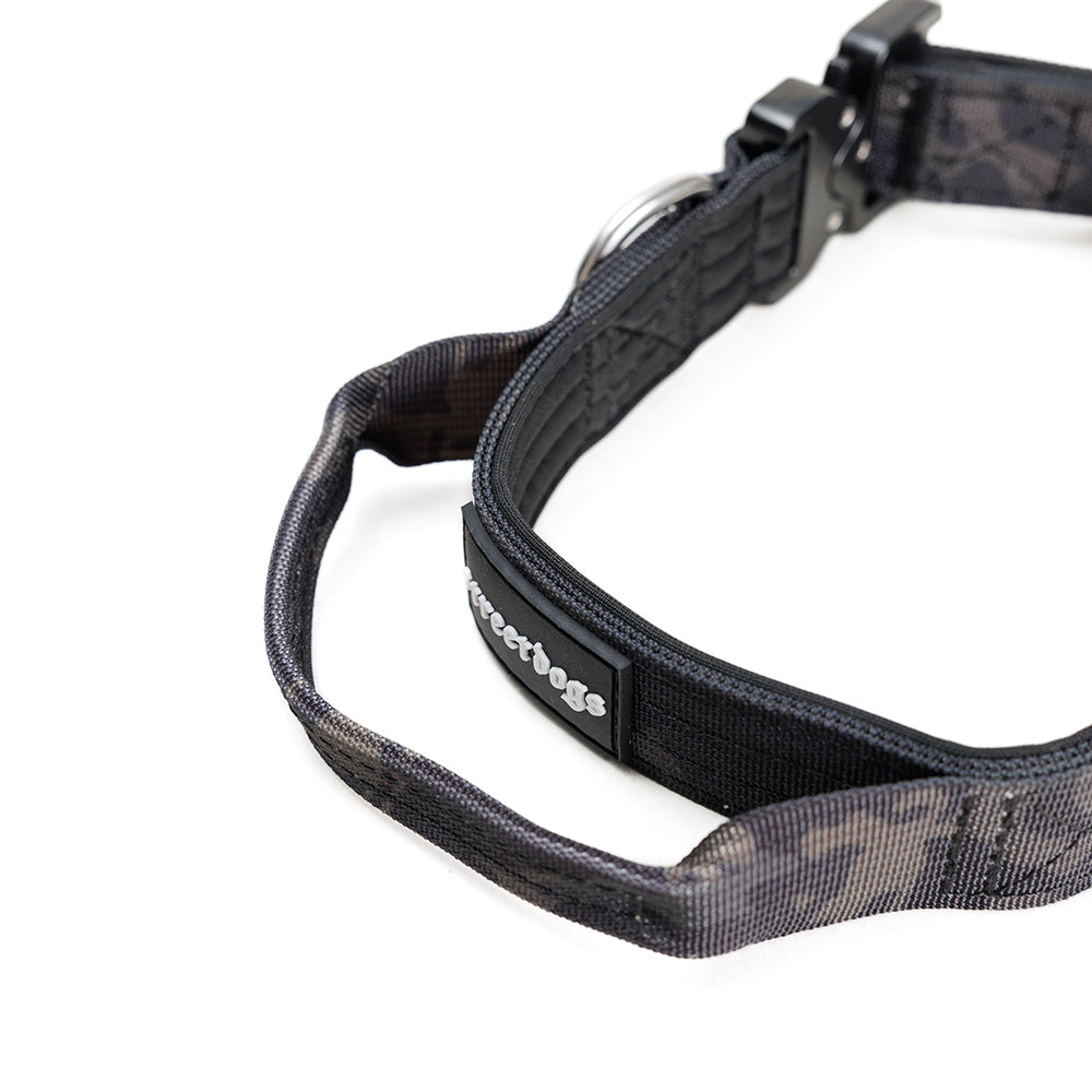 Street Dogs Collar Perro Combat 2,5 cm Camo Negro, vista 2