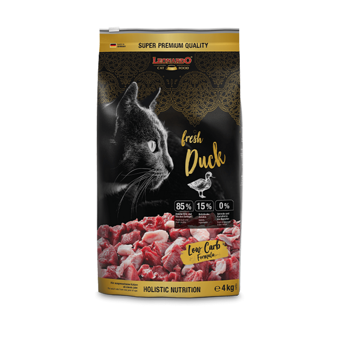 Leonardo Fresh Pato 4 kg alimento seco para gato vista frontal