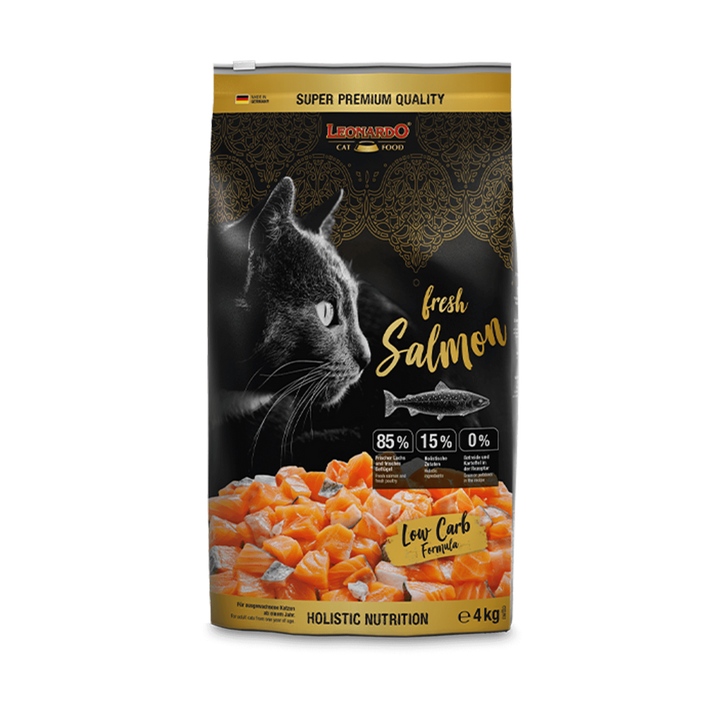 Leonardo Fresh Salmón 4 kg alimento seco para gato vista frontal