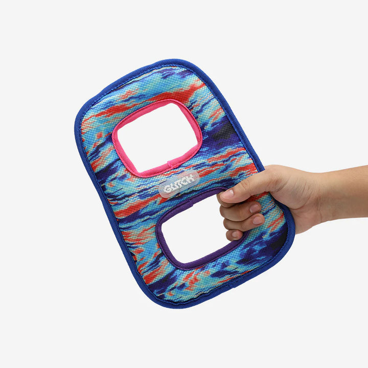 Zee Dog Glitch juguete tug toy de malla para perros vista detalle