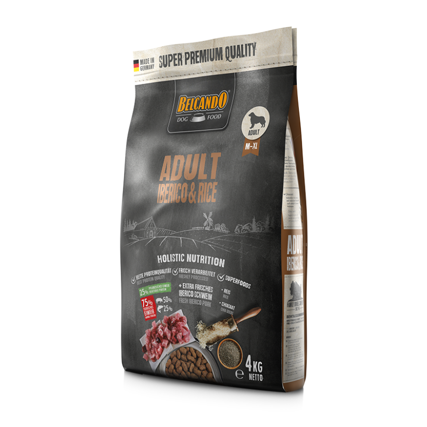 Belcando Adult Ibérico y Rice 4 Kg empaque frontal