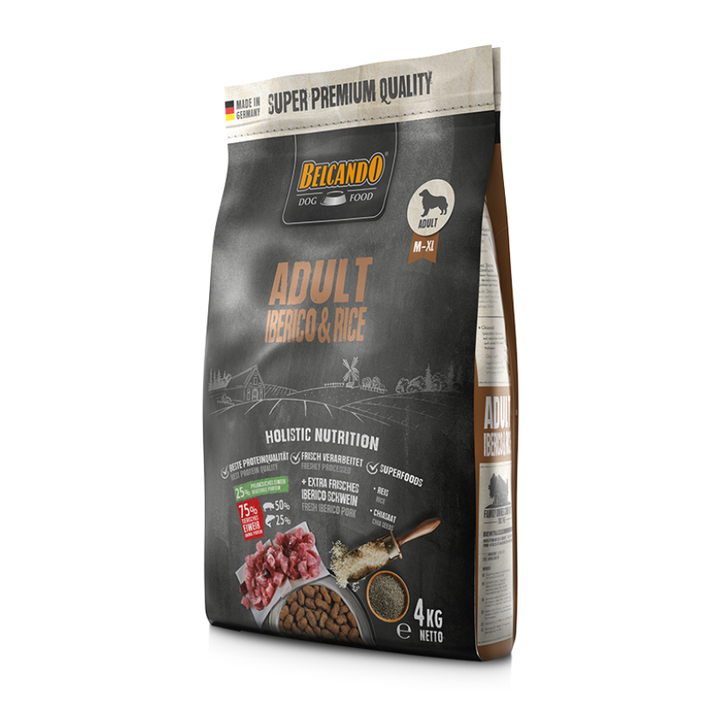 Belcando Adult Ibérico y Rice 4 Kg empaque frontal