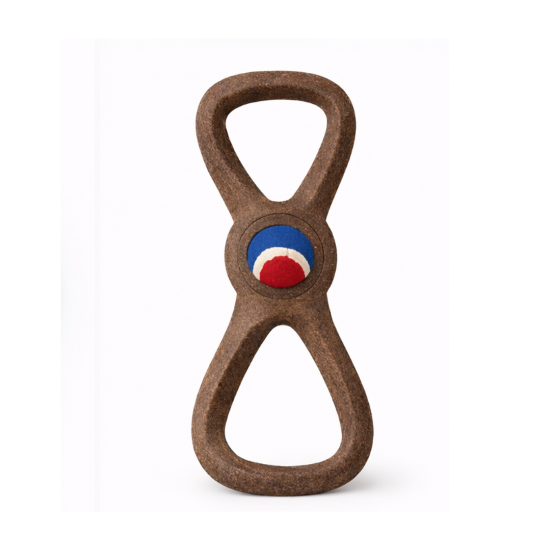 Stay Wild juguete mordedor perro infinito con pelota 36 cm vista lateral