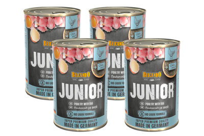 Belcando Junior Ave con Huevo Lata 400 Grs. x 4 Uds.