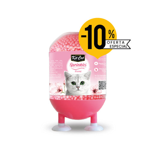 Kit Cat Sprinkles desodorante floral para arena de gatos empaque
