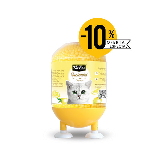 Kit Cat Sprinkles desodorante limón para arena de gatos empaque