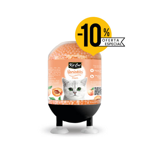 Kit Cat Sprinkles desodorante durazno para arena de gatos empaque