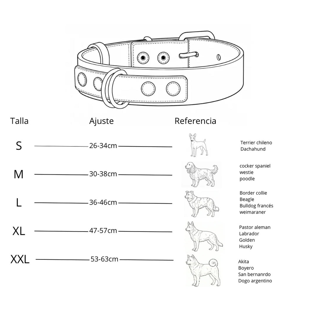 Collar Perro Duke Cuero Amarillo/Jeans