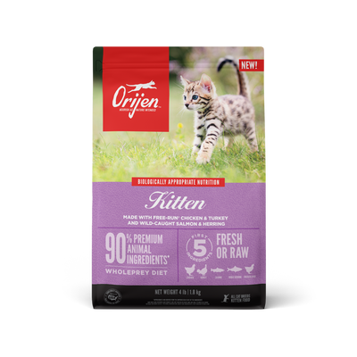 Orijen Kitten Formula libre de granos alimento para gatitos vista frontal