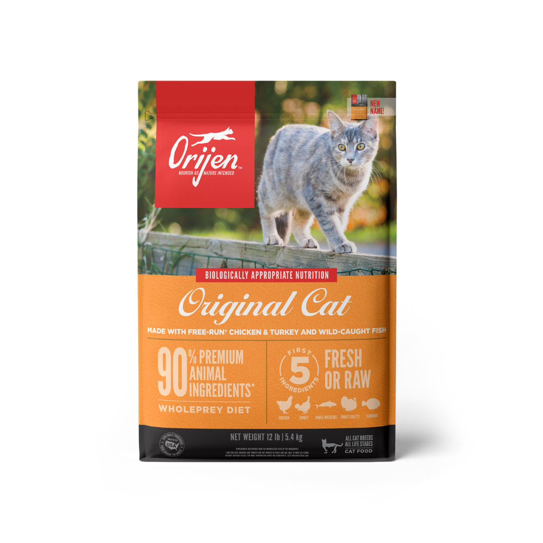 Orijen Original Cat libre de granos alimento para gatos vista frontal