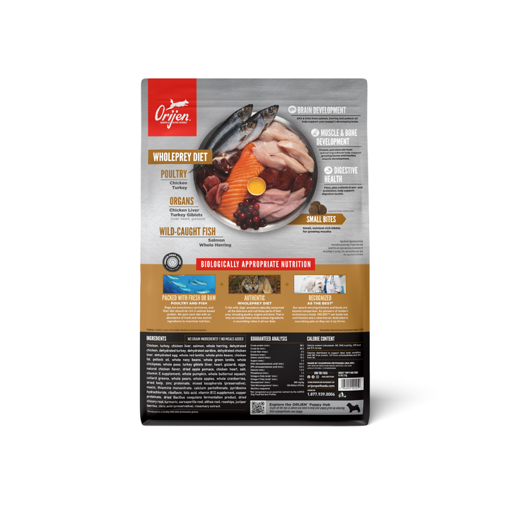 Orijen Puppy libre de granos 2.0 kg alimento para cachorros vista trasera