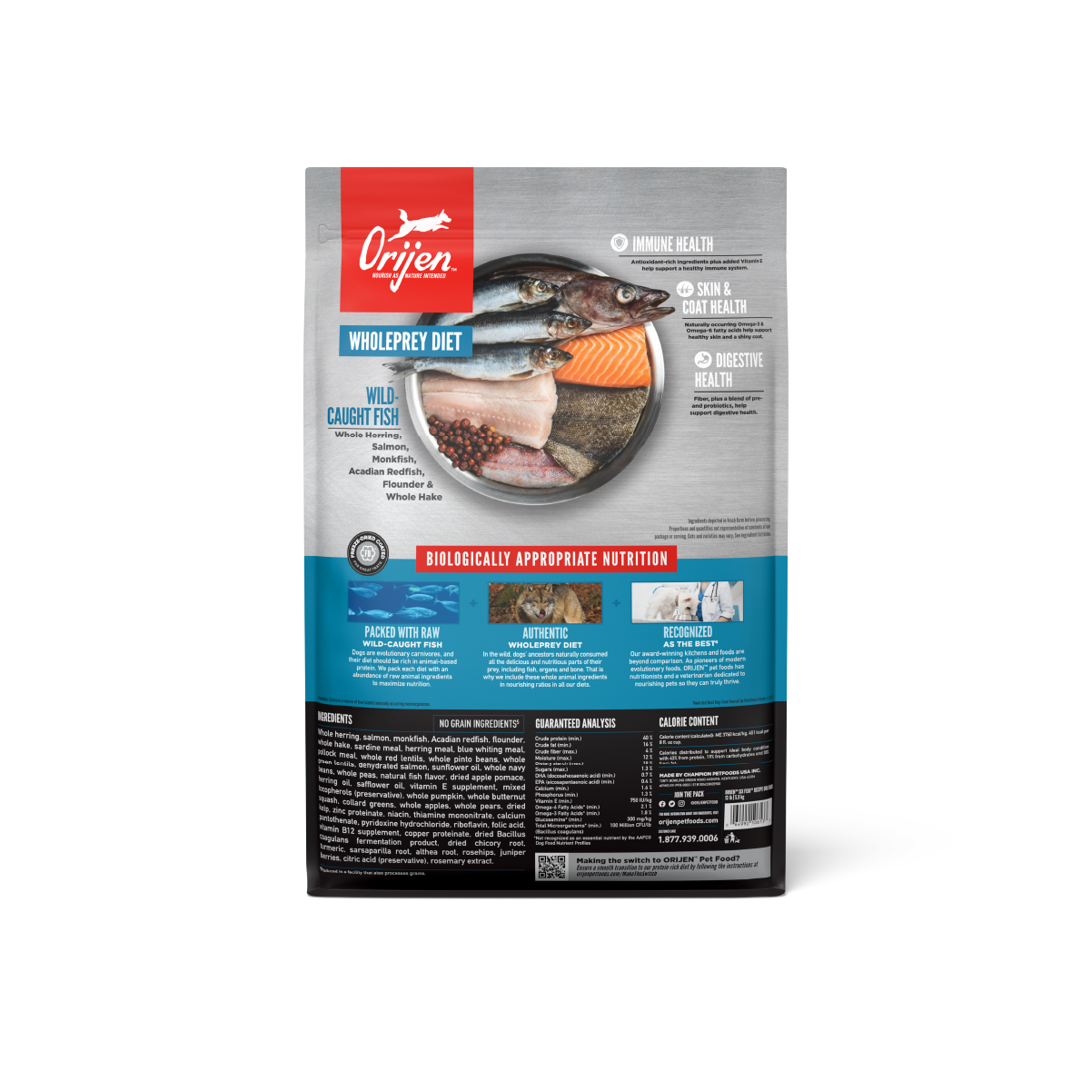 Orijen Six Fish libre de granos 5.9 kg alimento para perros vista trasera