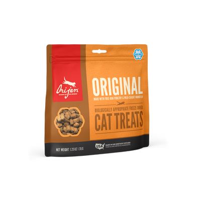 Orijen Original Cat Treats 35 grs snack para gatos vista frontal