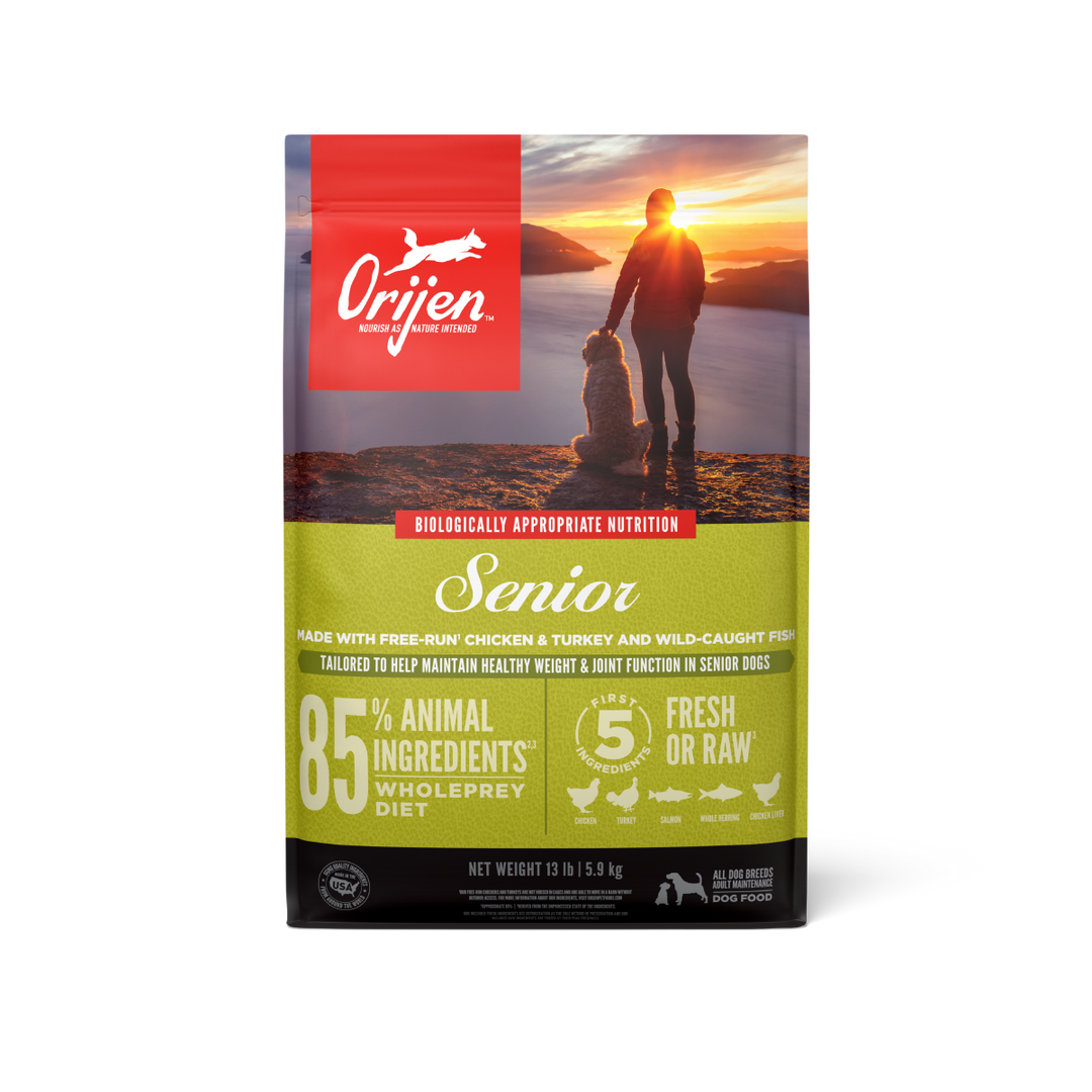 Orijen Senior libre de granos 5.9 kg alimento para perros vista frontal