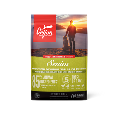 Orijen Senior libre de granos 5.9 kg alimento para perros vista frontal