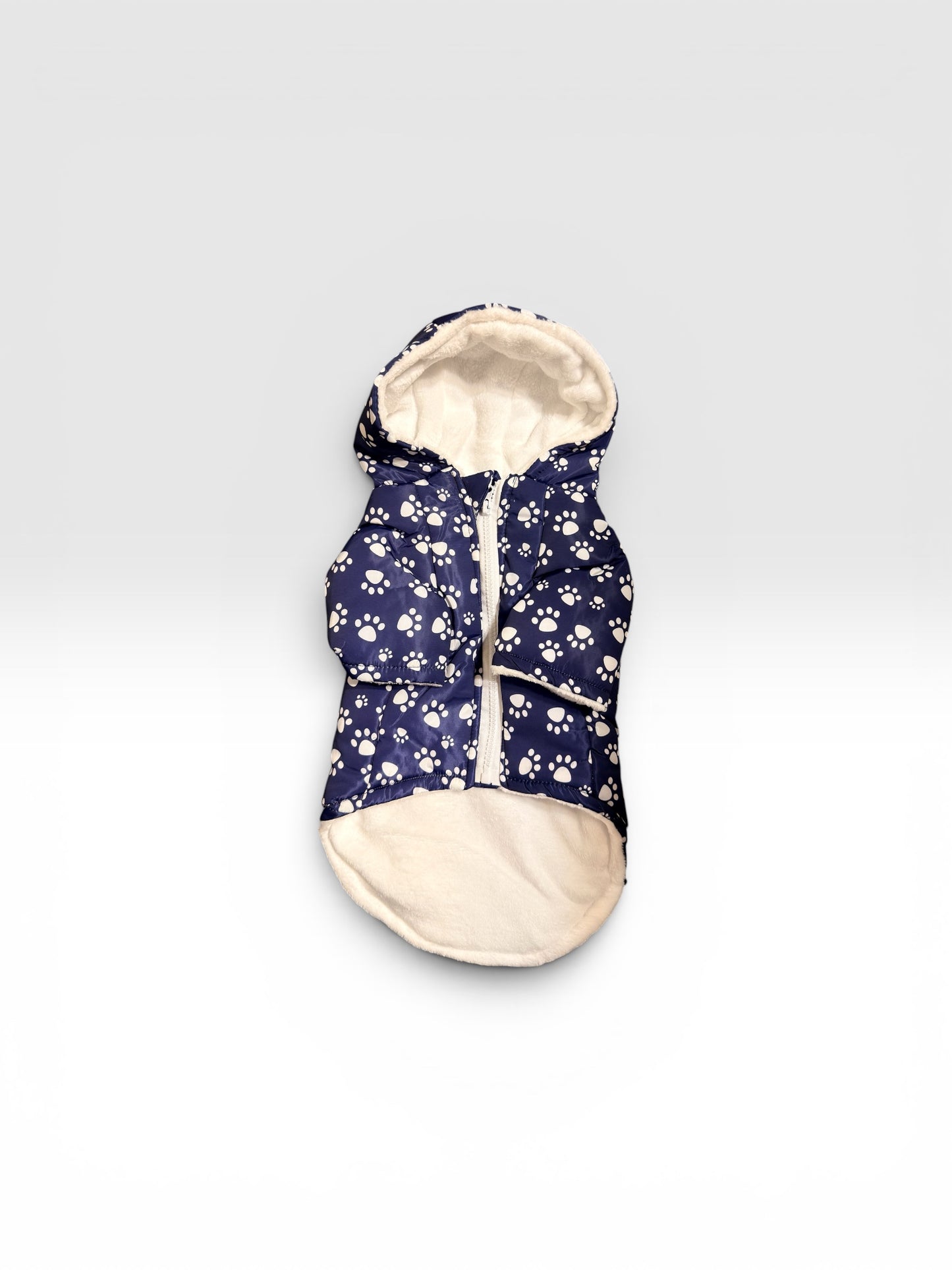 Parka Impermeable con Chiporro y Gorro Azul Perros y Gatos