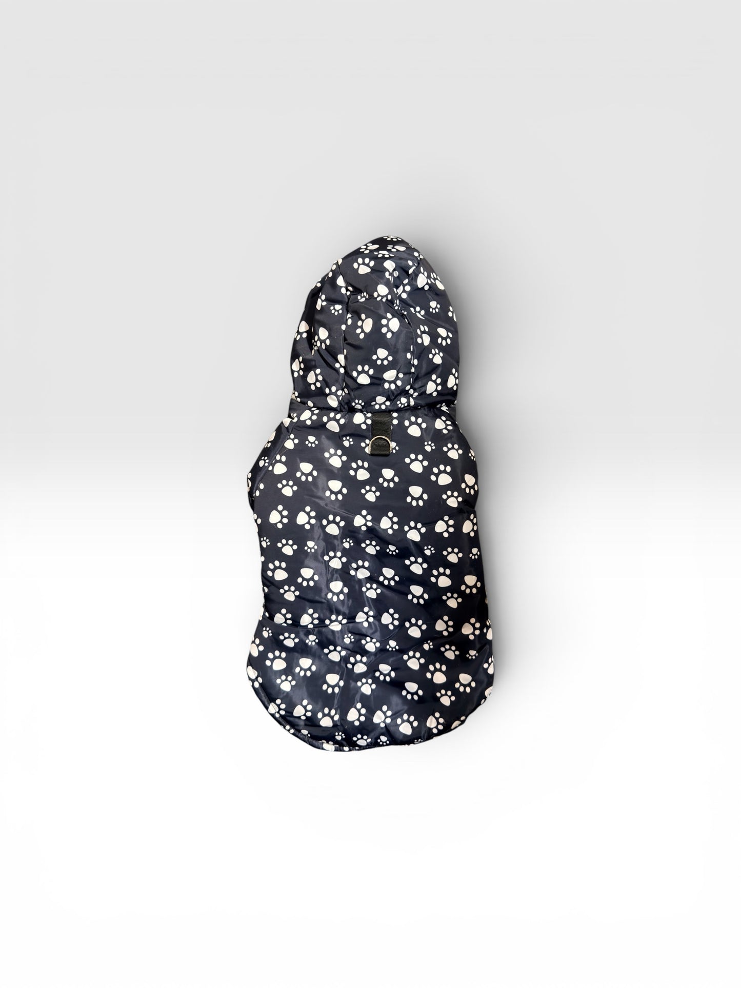 Parka Impermeable con Chiporro y Gorro Negra Perros y Gatos