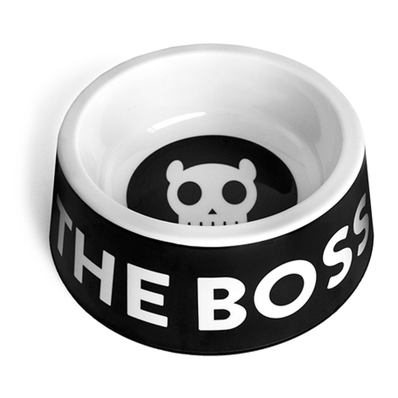 Zee Dog The Boss plato para perros negro vista superior