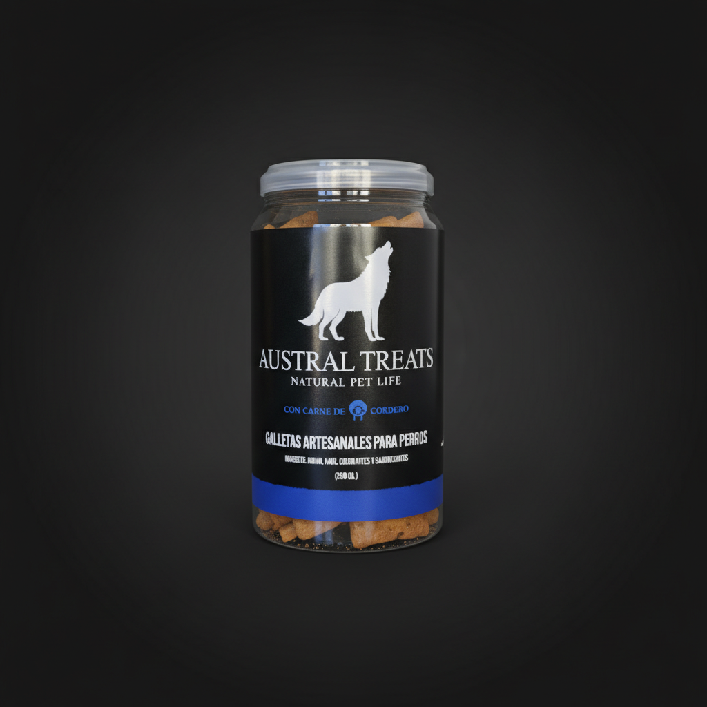 Austral Treats Perro Galletas Artesanales Sabor Cordero 150 Grs