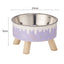 Plato Comedero Elevado Perros y Gatos Morado 450 ml