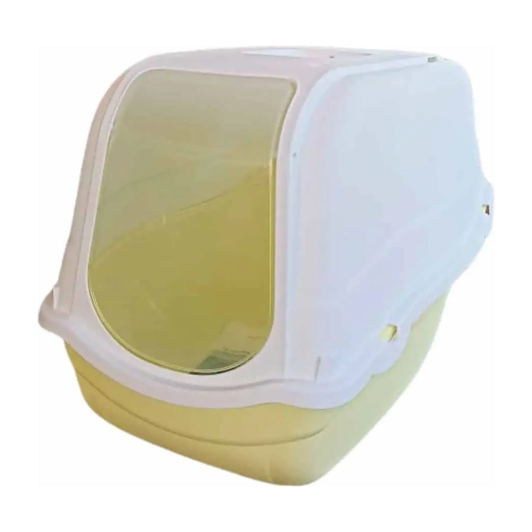 Arenero cerrado para gatos modelo Romeo 57x39x41 cm mostaza
