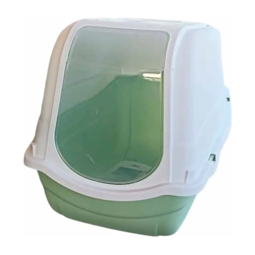 Arenero cerrado para gatos modelo Romeo 57x39x41 cm verde claro