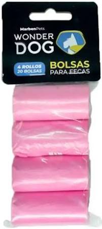 Wonder Dog Bolsitas Higiénicas Rosa/Verde 80 Uds.