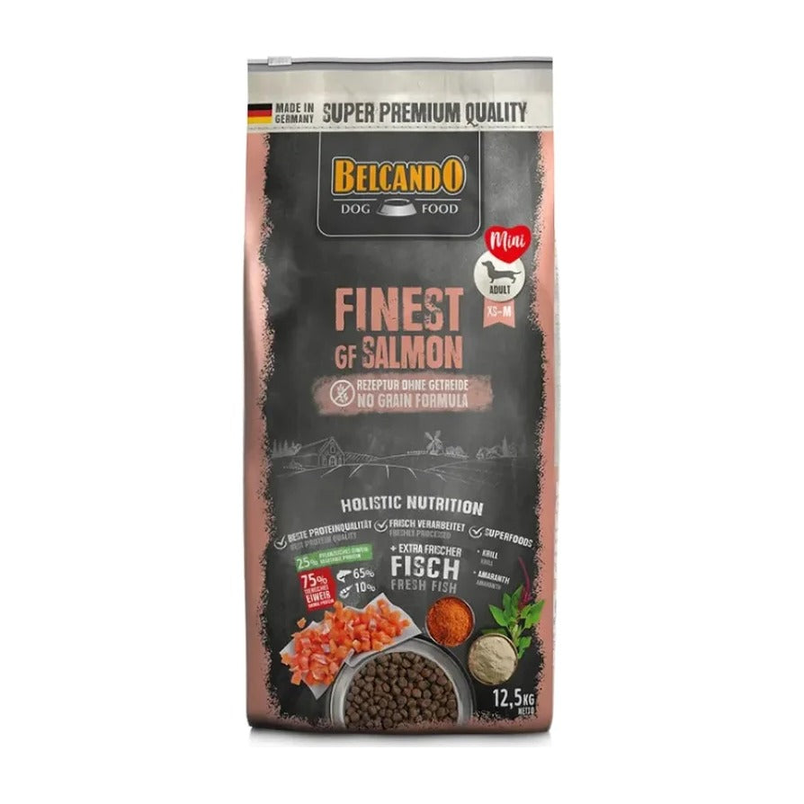 Belcando Finest GF Salmón libre de granos 12.5 Kg alimento perros vista frontal