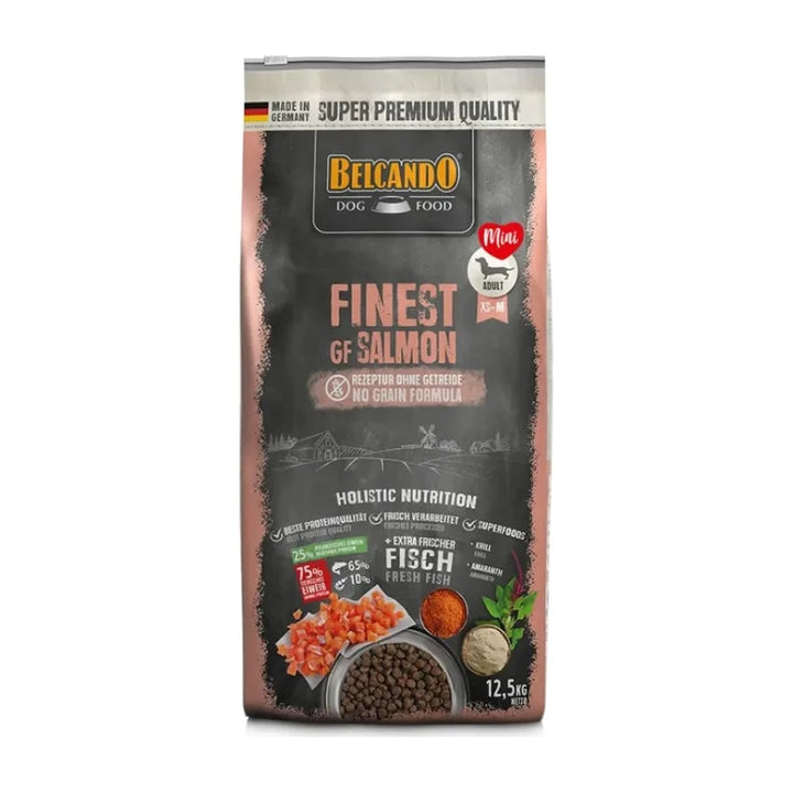 Belcando Finest GF Salmón libre de granos 12.5 Kg alimento perros vista frontal