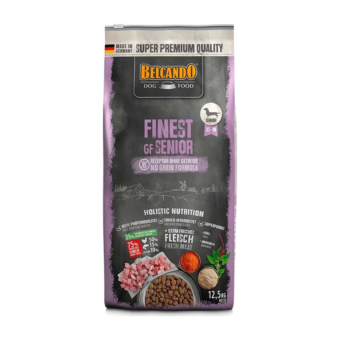 Belcando Finest GF Senior libre de granos 12.5 Kg alimento perros vista frontal