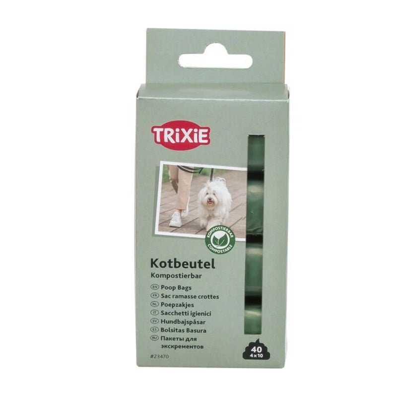 Trixie bolsitas higiénicas biodegradables para perros 40 unidades empaque