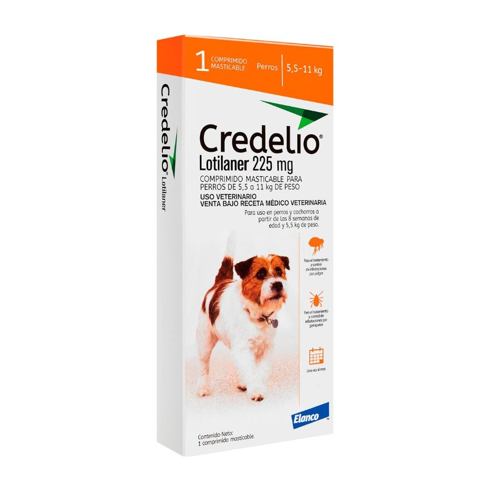 Credelio antiparasitario perros 5.5 a 11 kg 1 comprimido empaque