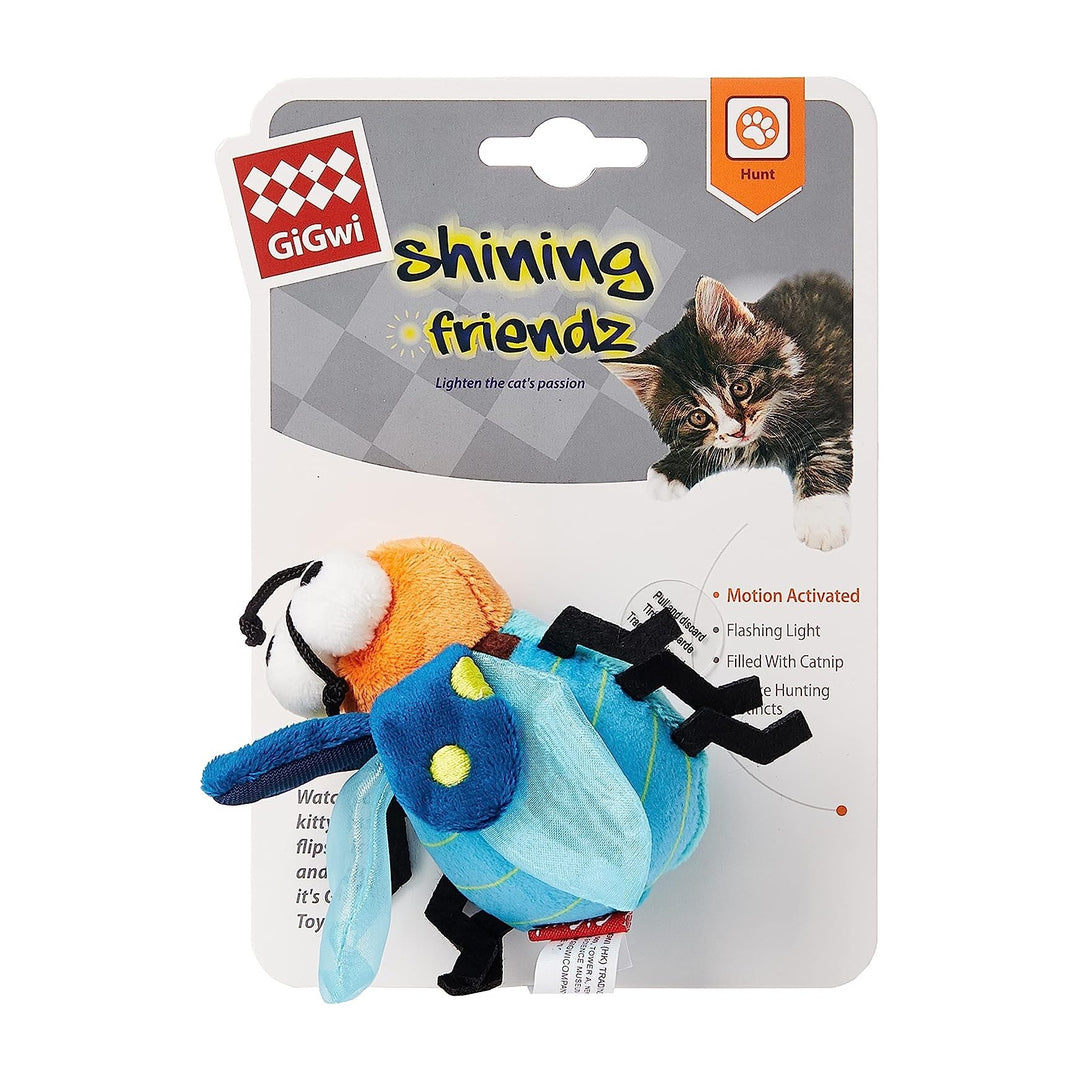 Gigwi Shining Friends Luciérnaga con Luz LED y Catnip en su empaque