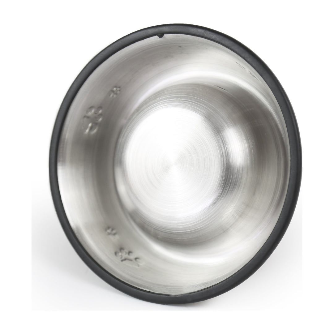 BRNX plato de acero inoxidable talla XXXL con base antideslizante y huellas grabadas, vista 2