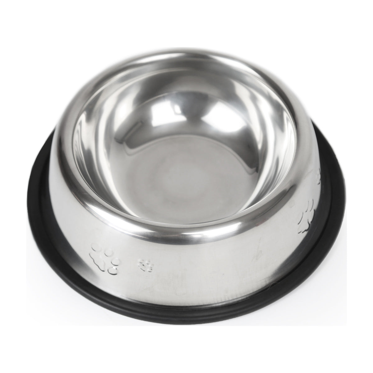 BRNX plato de acero inoxidable talla XXXL con base antideslizante y huellas grabadas, vista 1
