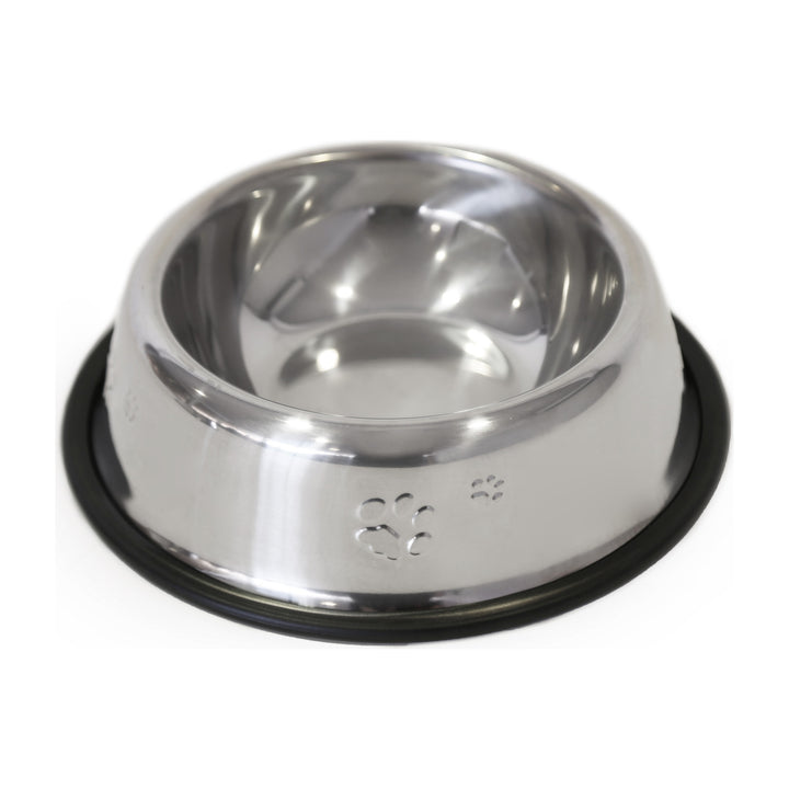 BRNX plato de acero inoxidable talla XXXL con base antideslizante y huellas grabadas, vista 3