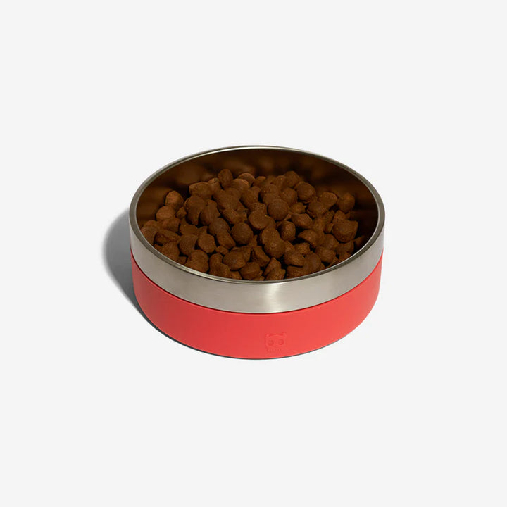 Zee Dog Tuff Bowl coral 1.2 litros plato para perro en uso