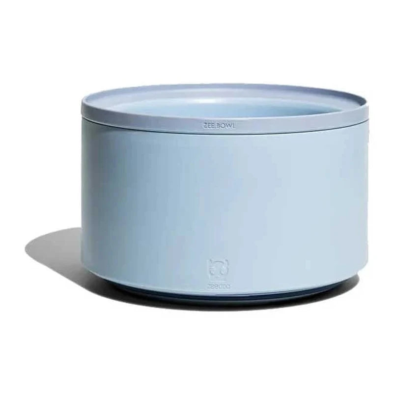 Zee Dog Bowl plato ajustable Soft Blue celeste para perro vista frontal