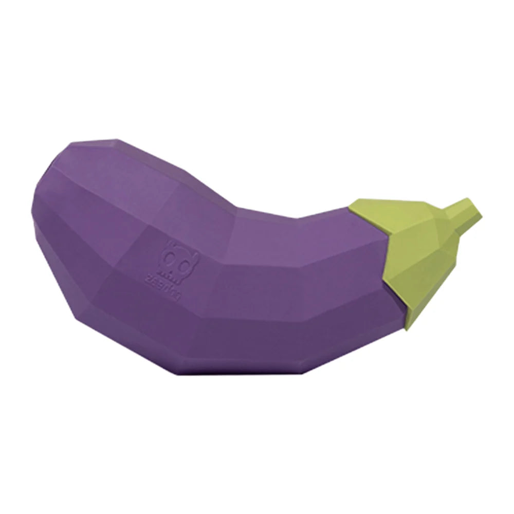 Zee Dog Super Eggplant juguete berenjena para perros, vista principal del juguete